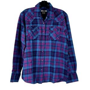 Back in the Saddle Snap Button Western Lightweight Button Down Medium